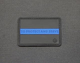 Protect And Serve Thin Blue Line 3D PVC Morale Patch