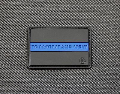 8" X 3" Woven POLICE Placard Patch-Black & Gray