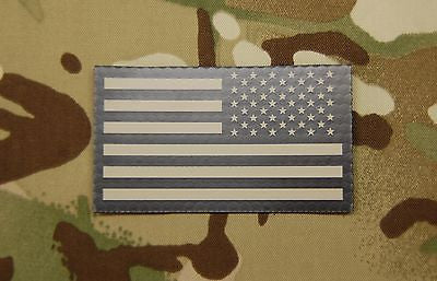 IR Patch Non-Covert: Printed US Flag: Choose Direction, Color, Film