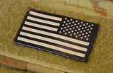 Mini US IR Flag Patch - Tan & Black