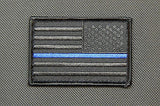 Blackout Thin Blue Line Reverse United States Flag Morale Patch