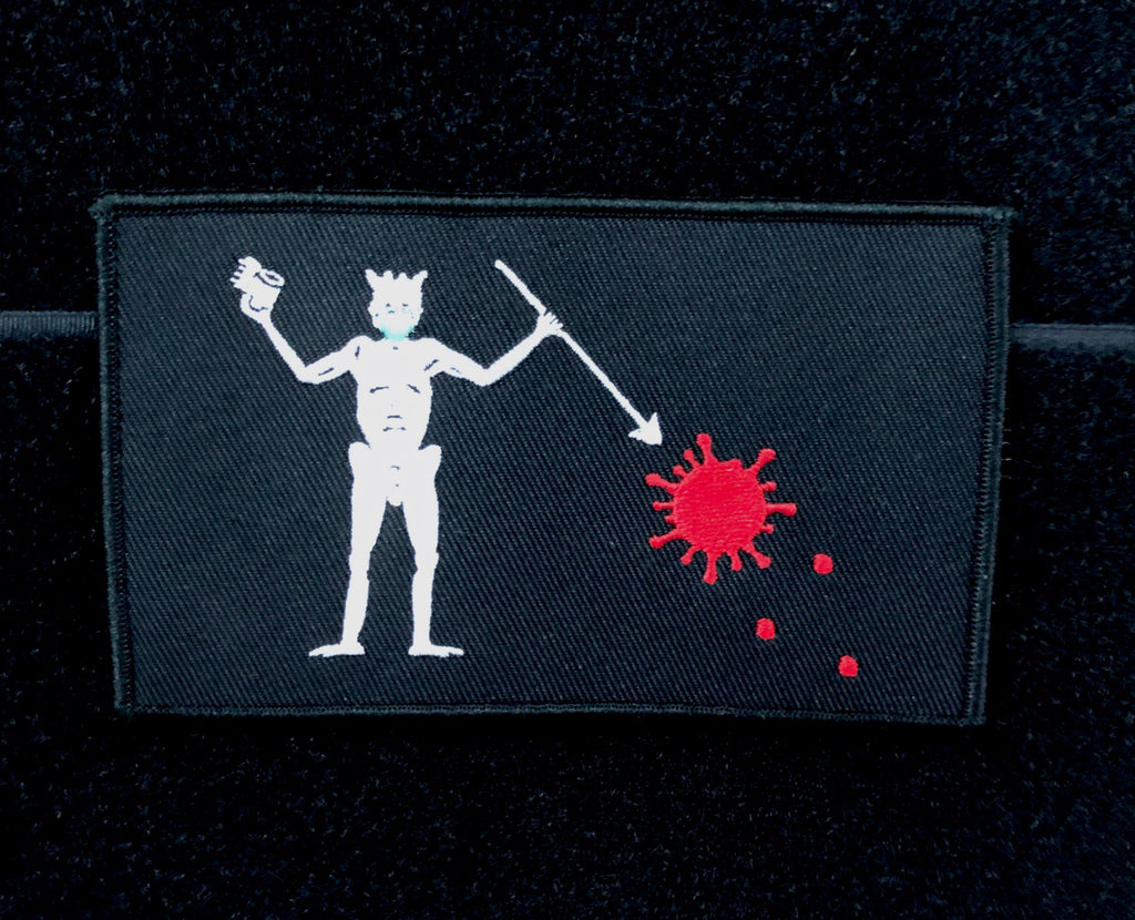 Edward Teach Pirate Flag 2020 Embroidered Morale Patch - Large Version