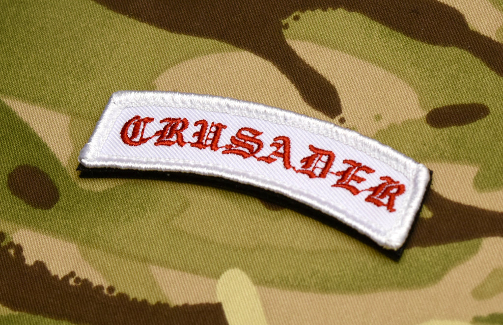 CRUSADER Tab Patch - Red & White