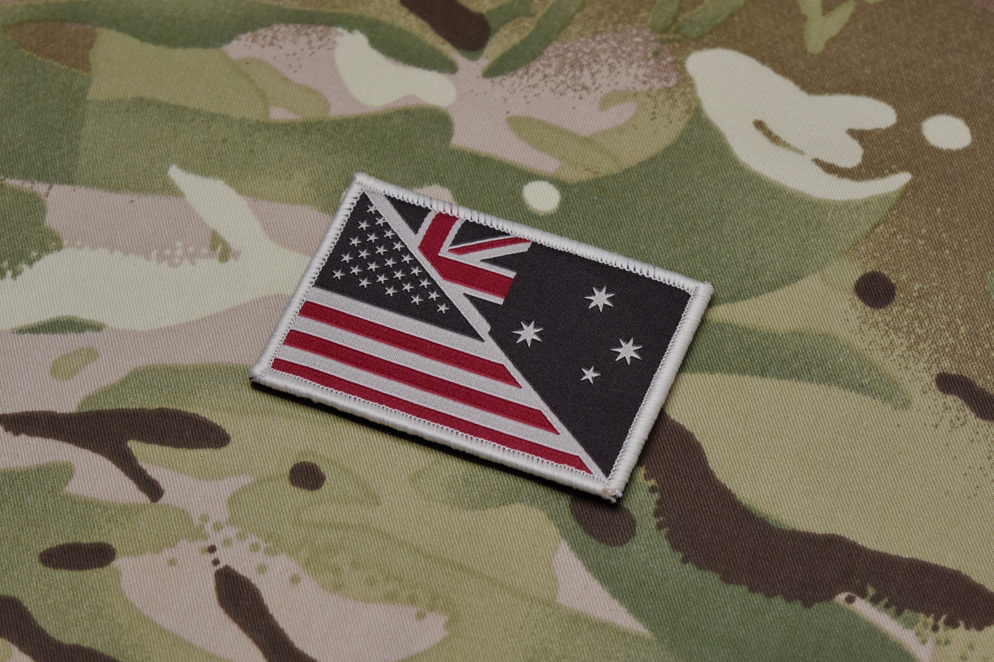 USA Australia Friendship Flag Woven Morale Patch BritKitUSA