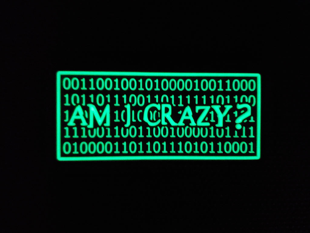 Am I Crazy GITD 3D PVC Morale Patch