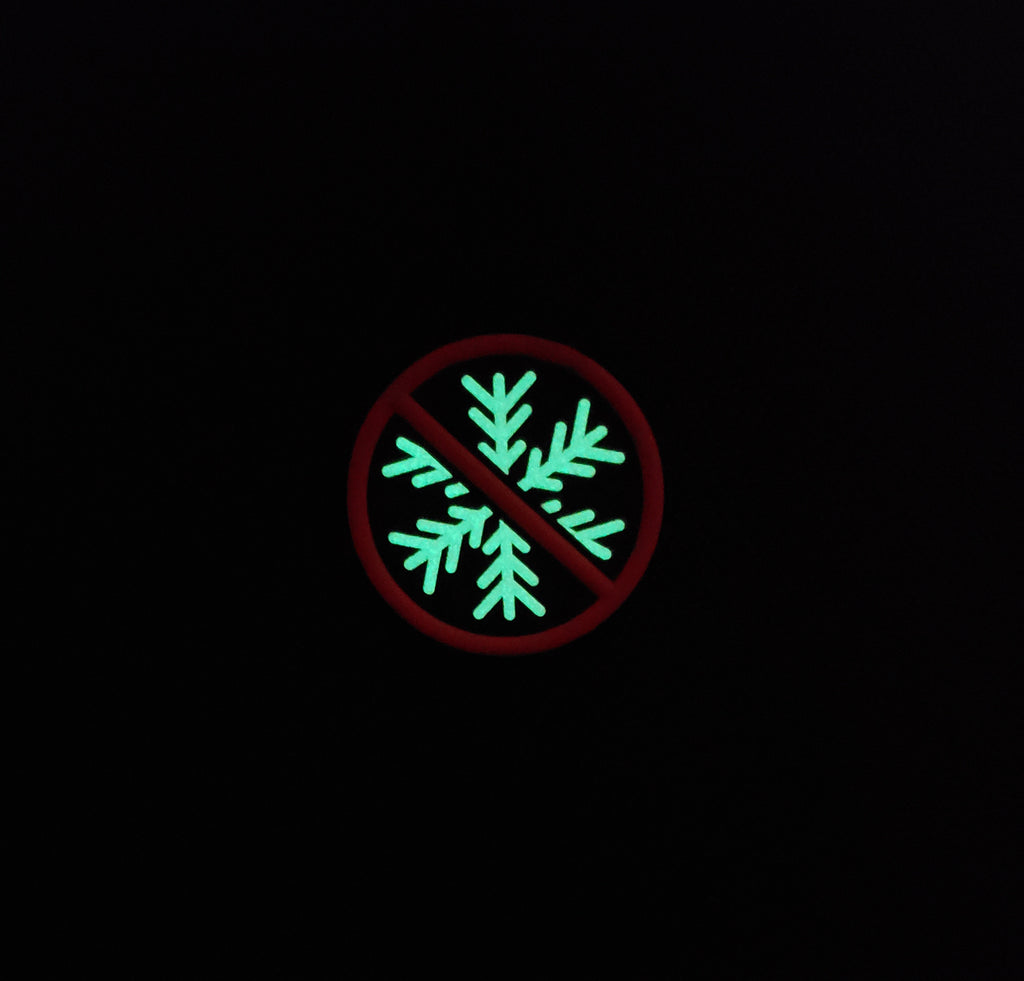 No Snowflakes Allowed GITD 3D PVC Morale Patch & Sticker Set