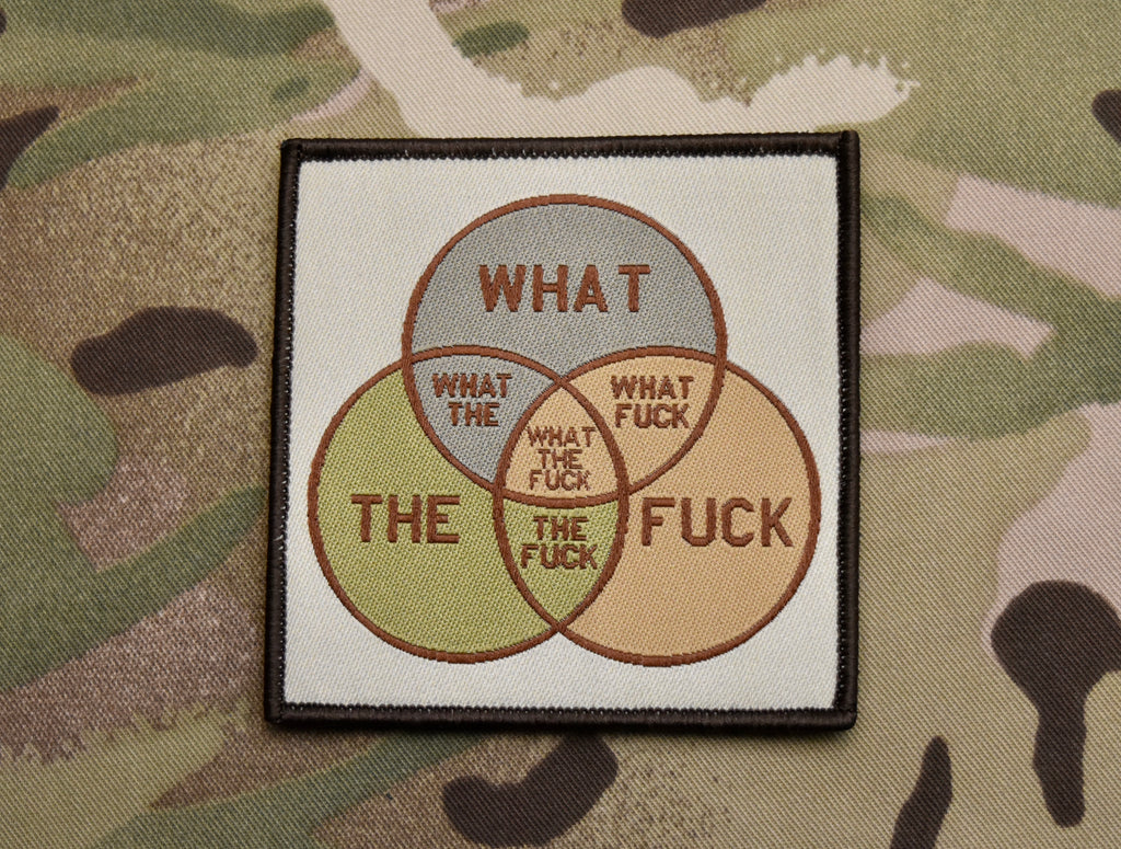 What The Fuck Venn Diagram Woven Morale Patch Set
