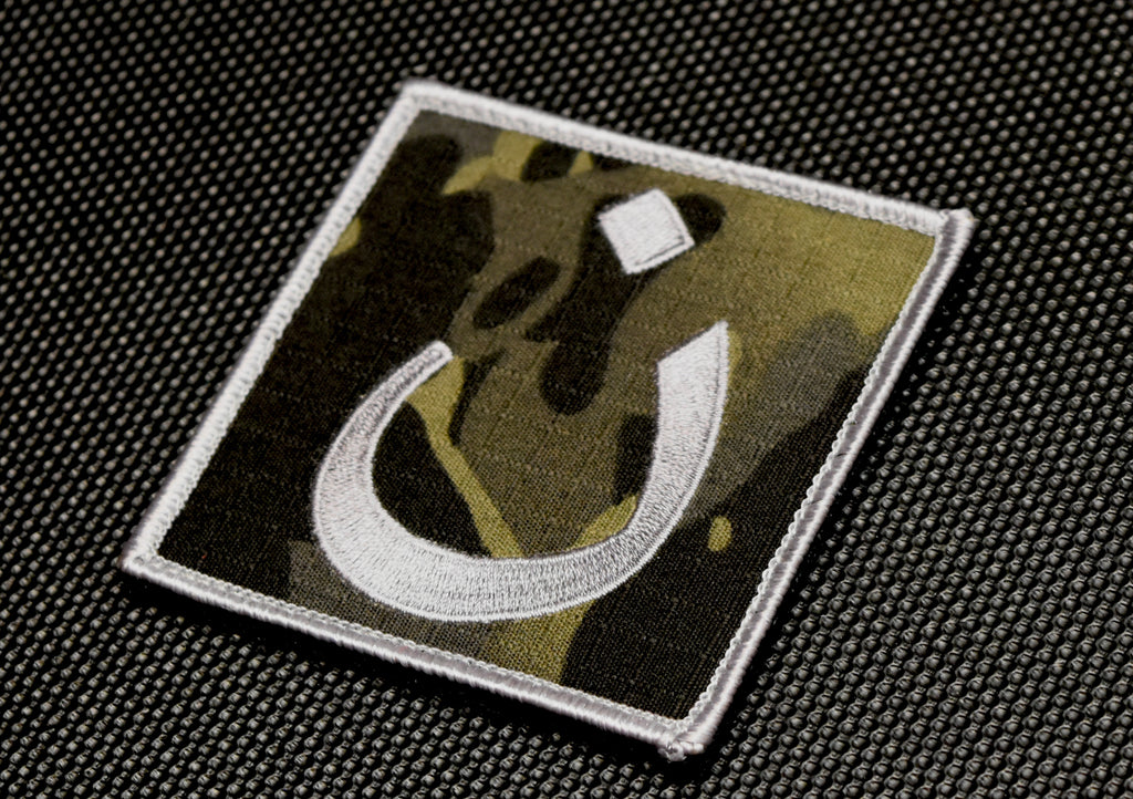 Multicam Black Nazarene Embroidered Morale Patch - Grey