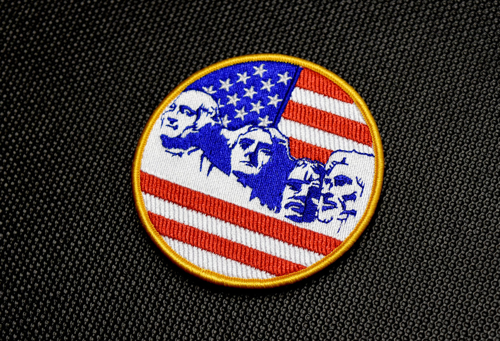 Mount Rushmore Flag Premium Embroidered Patch