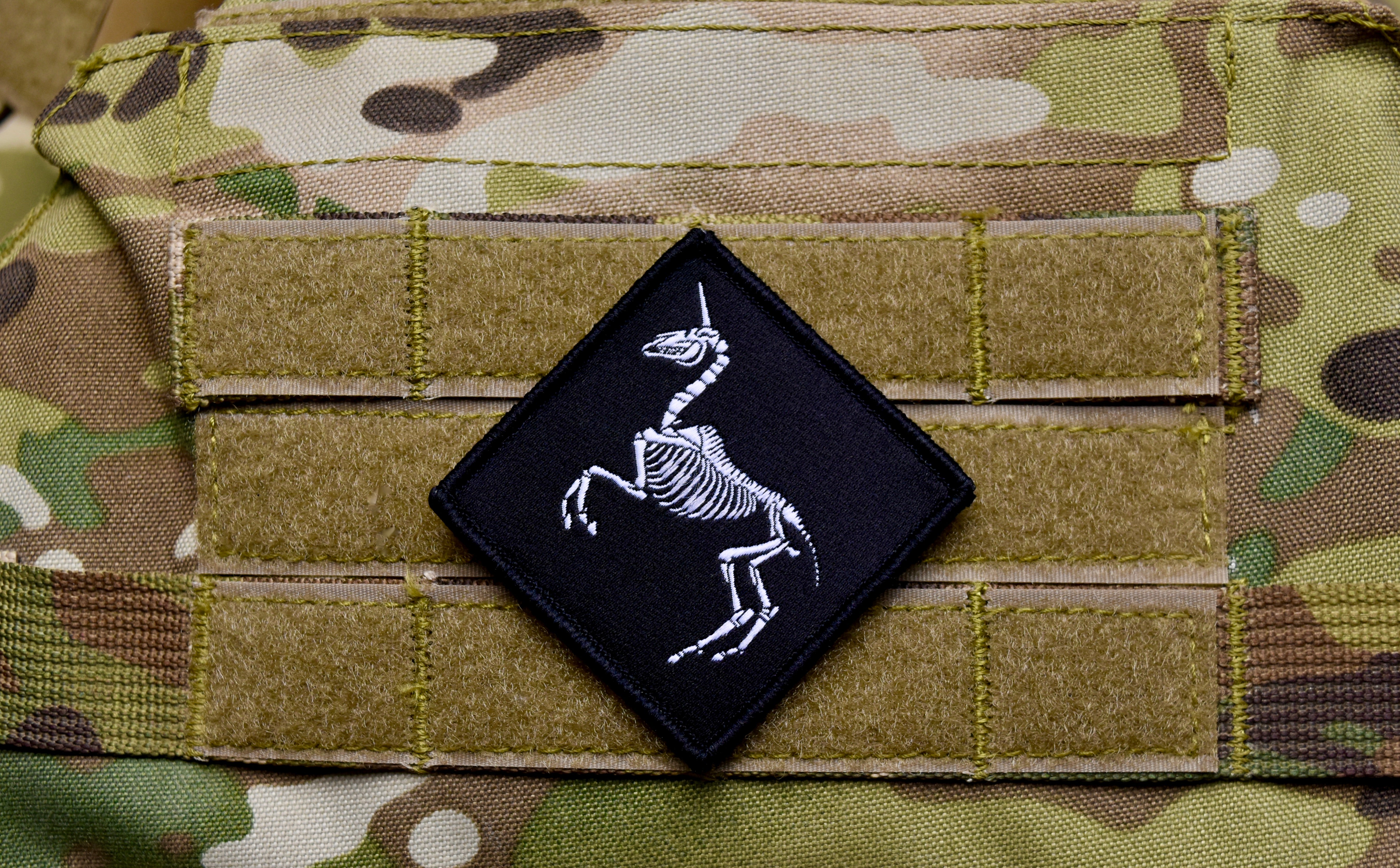 Unicorn Skeleton Woven Morale Patch – BritKitUSA