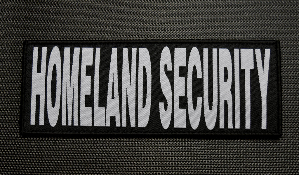 8" X 3" Woven DHS / HOMELAND SECURITY Placard Patch SET