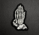 Premium Embroidered Praying Bone Hands Morale Patch