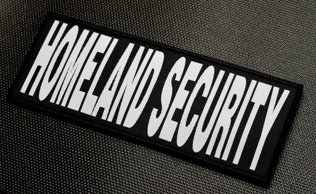 8" X 3" Woven HOMELAND SECURITY Placard Patch
