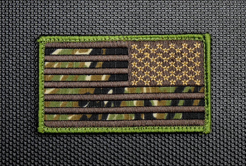 US flag embroidered patch.