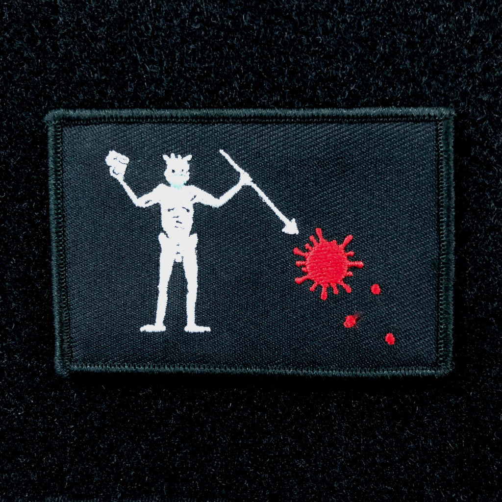 Edward Teach Pirate Flag 2020 Embroidered Morale Patch Set