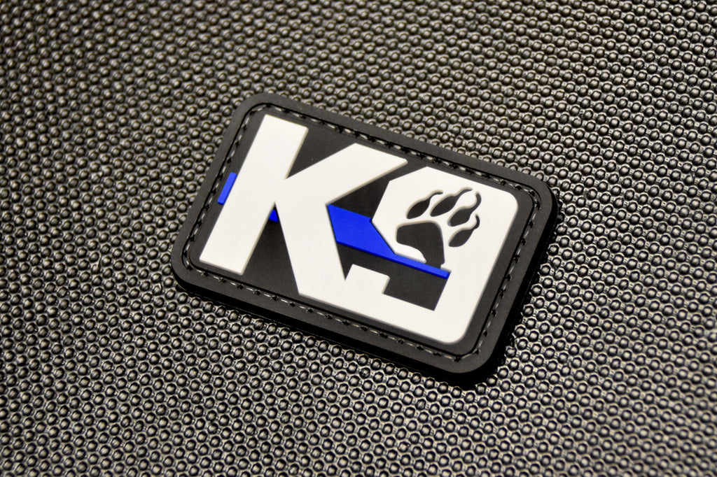 K9 Thin Blue Line Paw PVC Patch