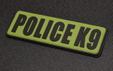 POLICE K9 Tactical Harness PVC Patch - OD