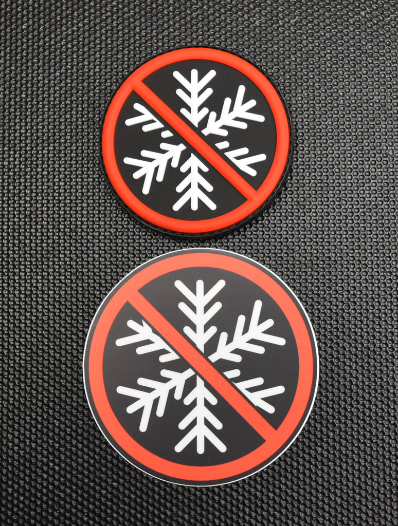No Snowflakes Allowed GITD 3D PVC Morale Patch & Sticker Set