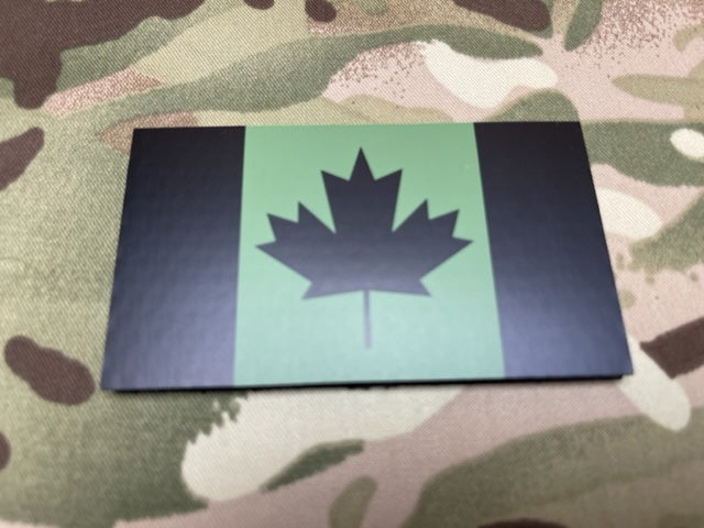 Infrared Canadian Flag Patch - Green & Black