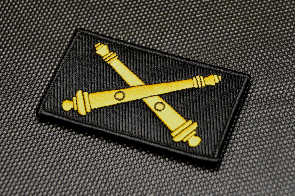U.S. Army Artillery Branch Premium Embroidered Patch - Black