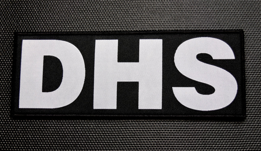 8" X 3" Woven DHS / HOMELAND SECURITY Placard Patch SET