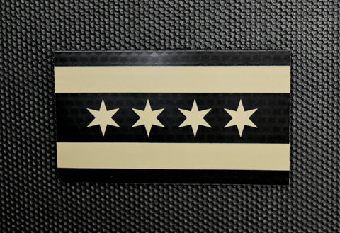 Black & White Infrared Reverse US Flag Patch