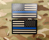 Infrared Thin Blue Line US Flag Patch Set