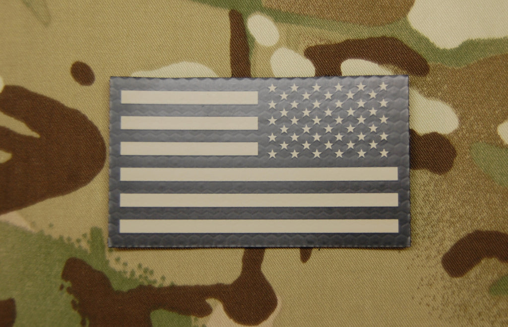 Infrared Reverse US Flag Patch - Tan & Black
