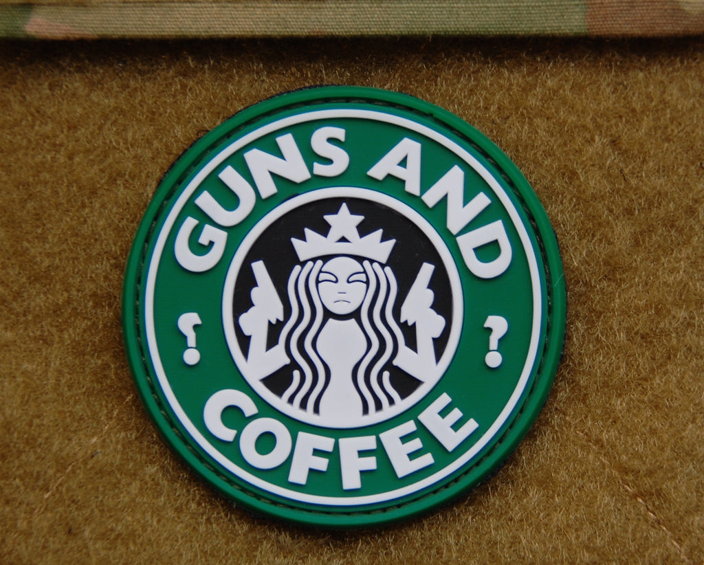 Guns and Coffee Velcro PVC Morale Patch