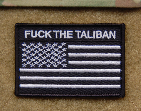 Tiger Stripe US Flag Embroidered Patch Set