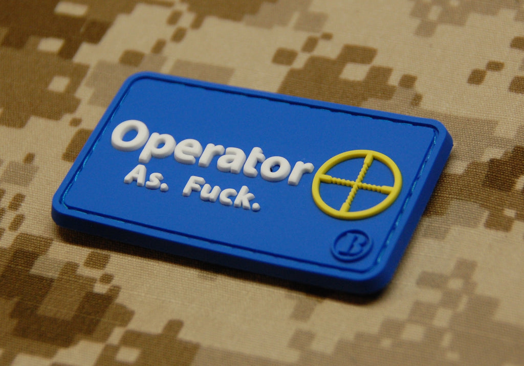 Operator As Fuck 3D PVC Morale Patch - Walmart Parody