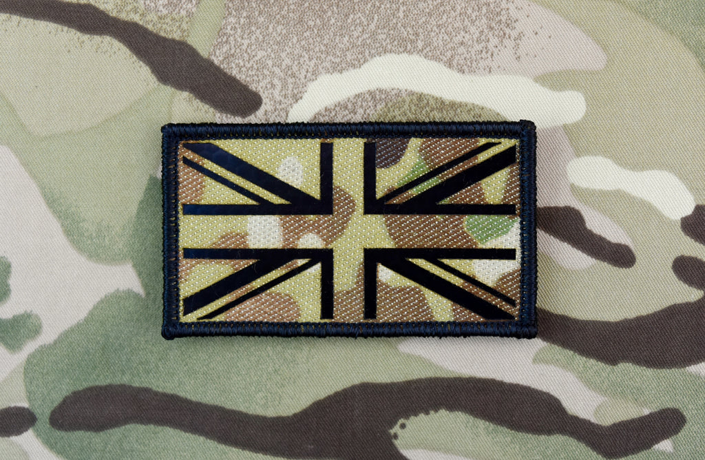 Infrared IR Multicam UK Flag with Merrowed Border