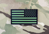 Infrared Reverse US Flag Patch - Green & Black