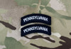 Pennsylvania State Tab Patch Set - Black & White