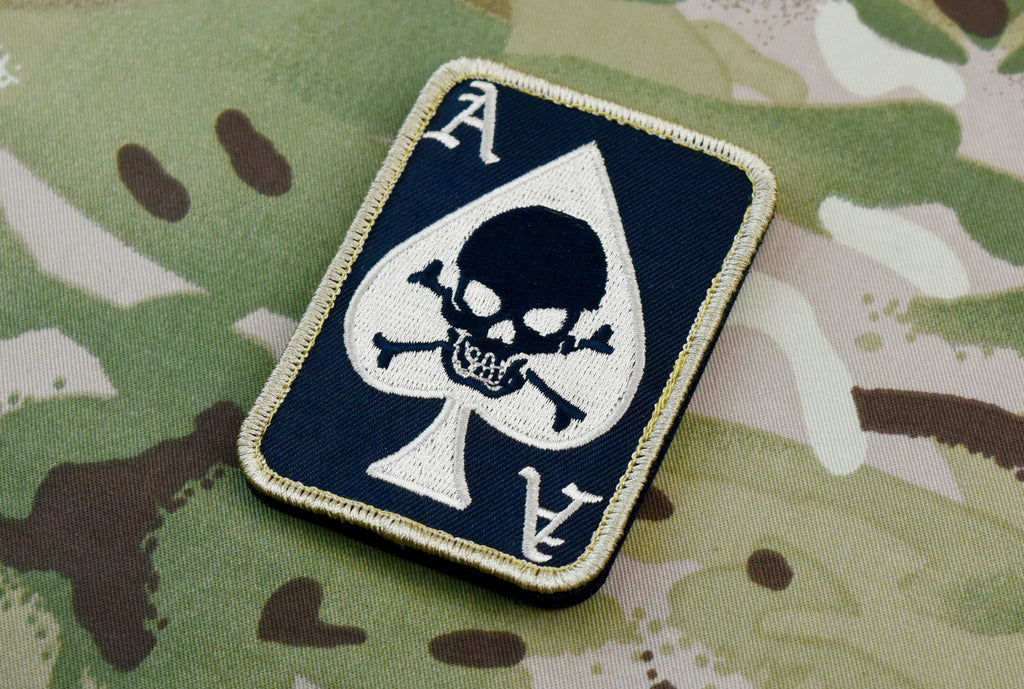 Death Dealer Embroidered Morale Patch: Black & Tan Version