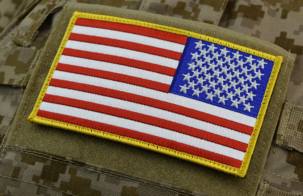 Large Reverse US Flag Patch