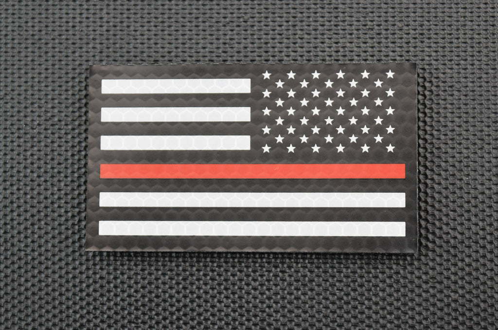 Infrared Thin Red Line Reverse US Flag Patch