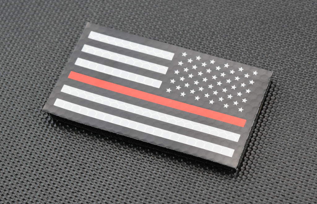 Infrared Thin Red Line Reverse US Flag Patch