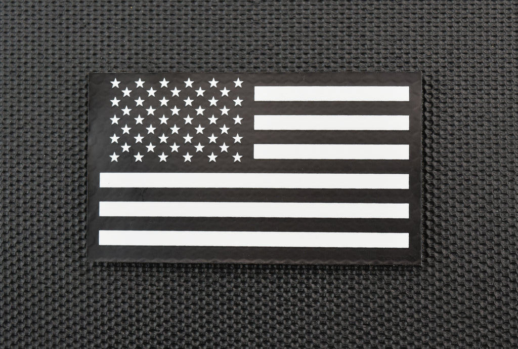 Black & White Infrared US Flag Patch Set