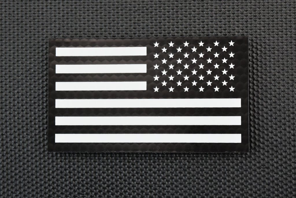 Black & White Infrared US Flag Patch Set
