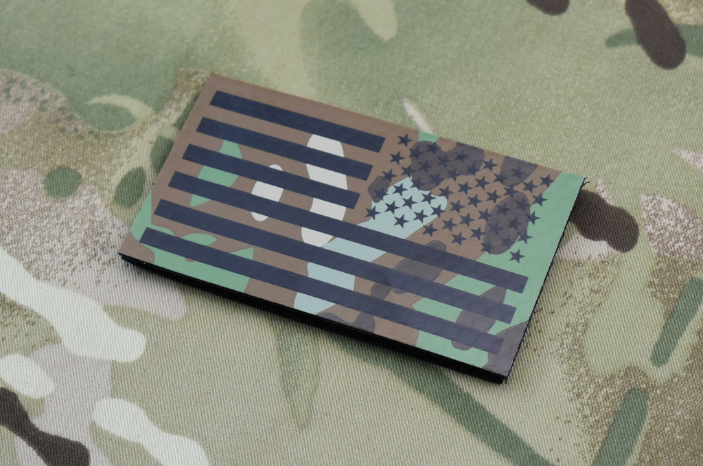 Infrared Printed Multicam IR Reverse US Flag Patch