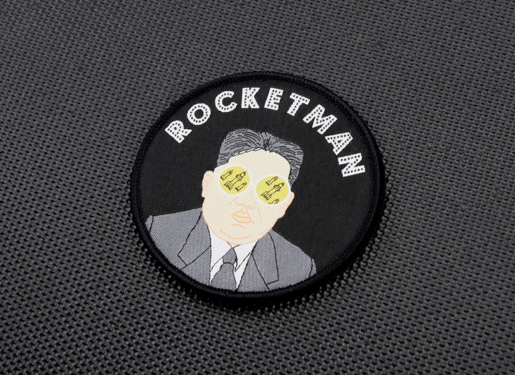 Little Rocketman GITD Woven Morale Patch