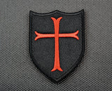 Premium Embroidered Crusader Shield Morale Patch