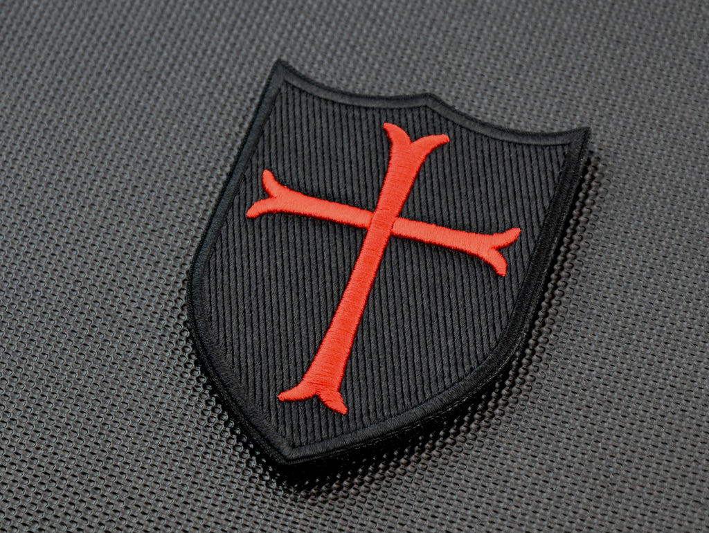 Premium Embroidered Crusader Shield Morale Patch