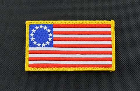 Tiger Stripe US Flag Embroidered Patch Set