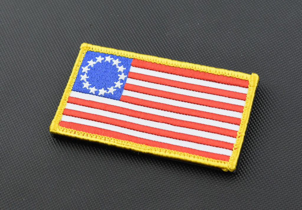 US Flag PVC Morale Patch - Black & White