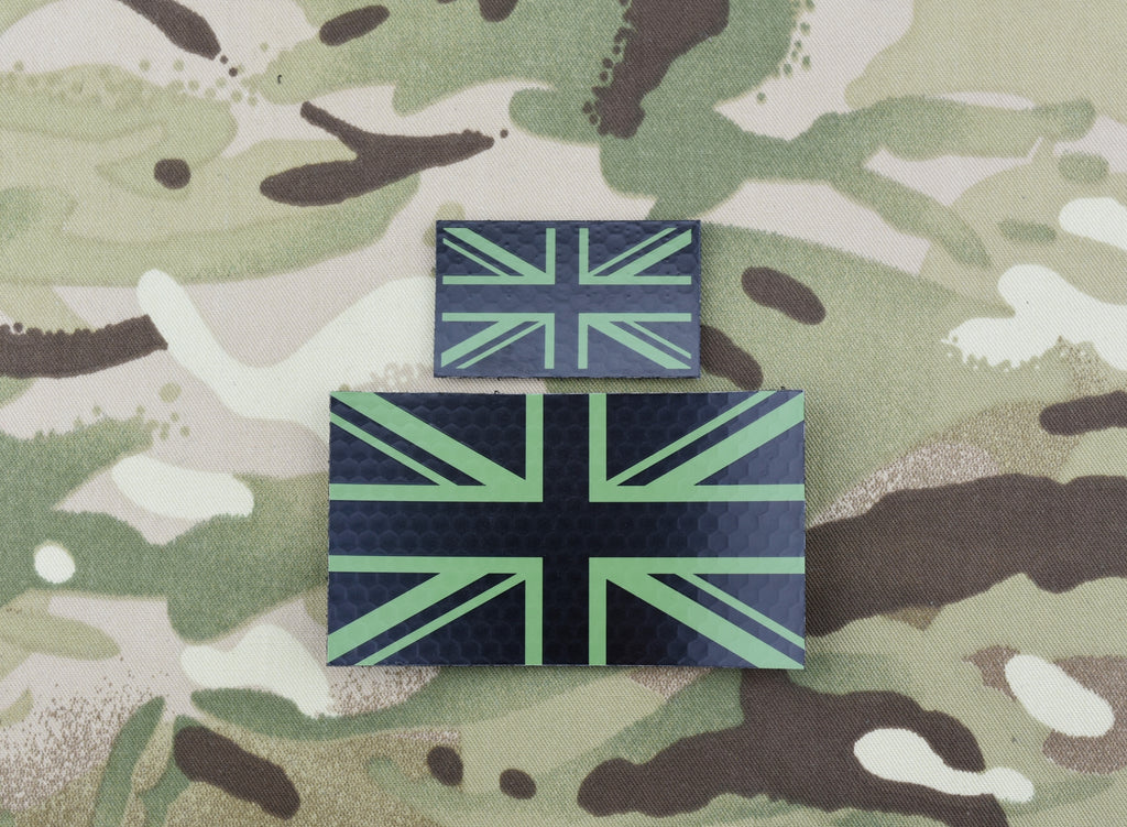 UK IR Flag Standard & Mini Patch Set - Green