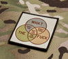 What The Fuck Venn Diagram Woven Morale Patch - Multicam Version