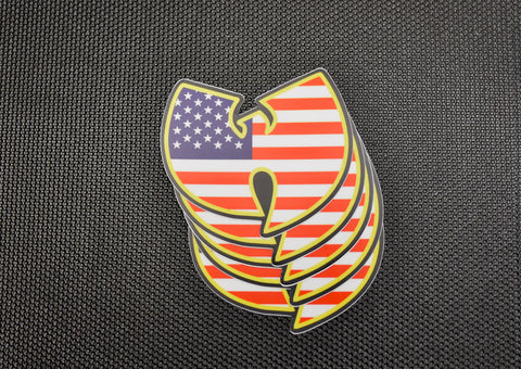 Infrared Reverse US Flag Patch - Orange & Black / Search & Rescue
