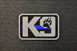 K9 Thin Blue Line Paw PVC Patch - Subdued